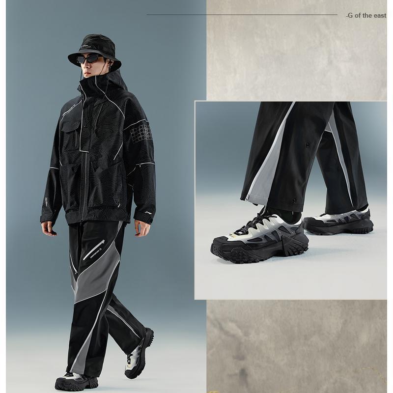 Li Ning CF Su Lin Chuan Comfortable Versatile Non-Slip Wear-Resistant Low-Top Outdoor Functional Shoes Unisex Shoes Black White AHCU058-1