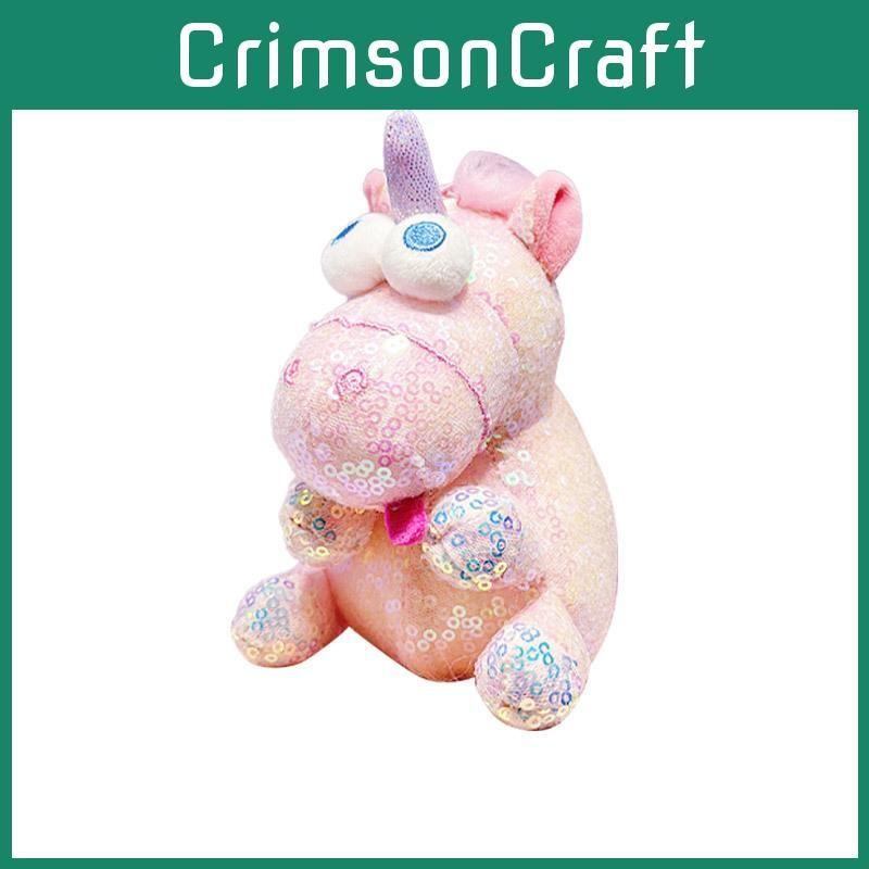 Creative Scruffy Jinnew Unicorn Plush Cartoon Pendant With Sequins Girl For