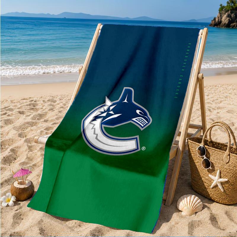 Hockey Team Vancouver-Canucks Beach Towel, Super Soft Microfiber, Perfect Gift for Her/Him, Birthday, for Pool, Beach, Travel, Decor Beach Party