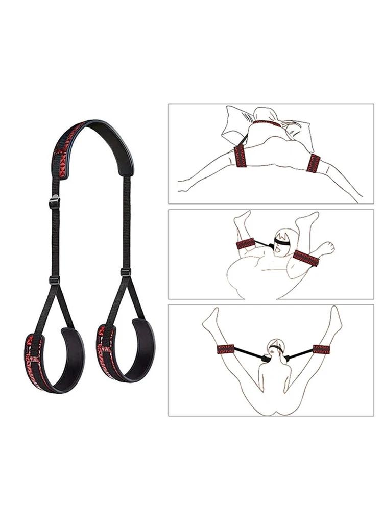 Adult Game Restraints Fetish Erotic Sex Toys For Couples Women Bandage Slave Collars Obedience Handcuffs Master Bondage Kit