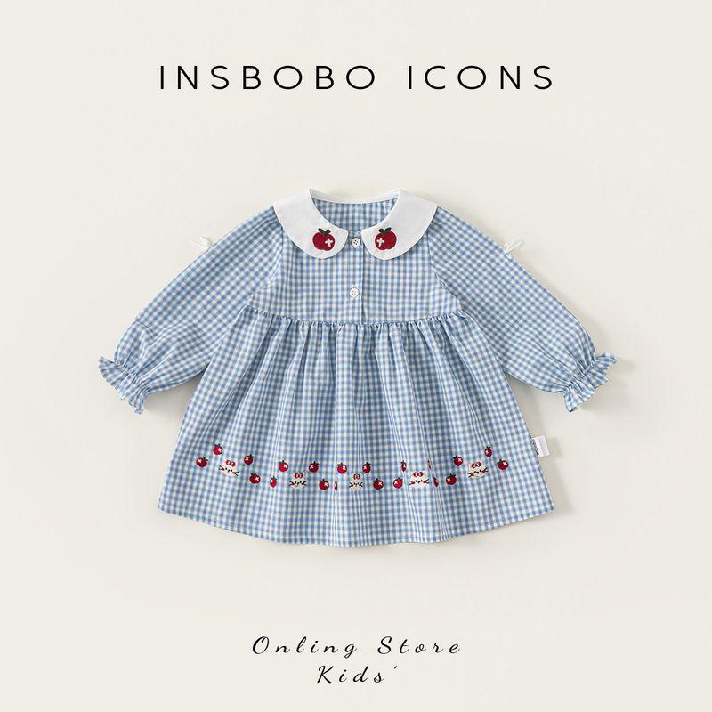 Insbobo Girls  Dress 2026 Spring New Baby Dress Children s Beautiful Princess Dress Girl Clothes