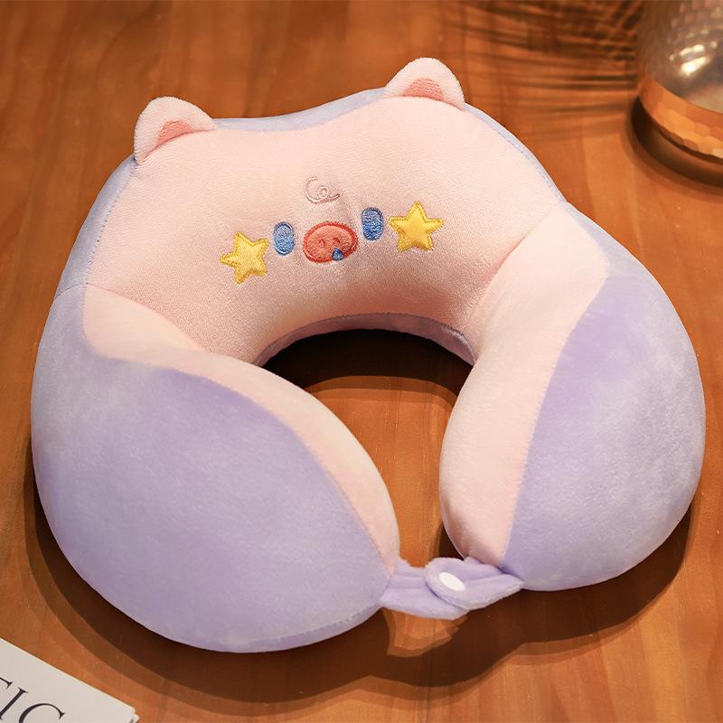 Cartoon Cute Double Hump U-shaped Pillow Cute Hakimi Travel Artifact Airplane Neck Pillow Support Neck Pillow