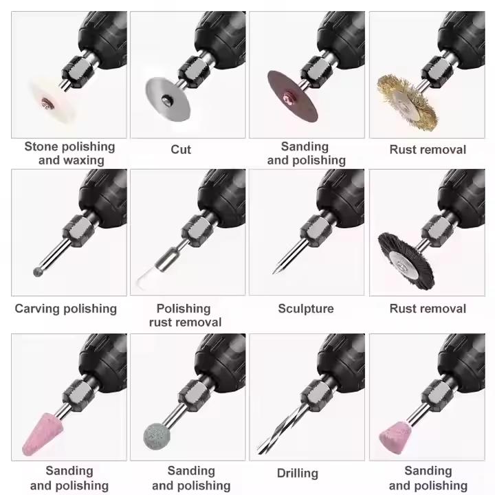 110V/220V Electric Mini Drill Engraver Polisher Power Rotary Tools Bits Accessory Set Electric Straight Grinder