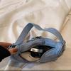 Women Shoulder Handbag Vintage Casual Hobos Denim Star Decor Solid Color Underarm Bag For Girls Ladies Purse Tote Quality