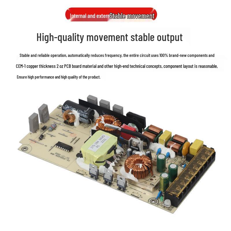Ultra-thin 24V DC Output RSP Switching Power Supply with PFC, Adjustable Voltage, High Power, Industrial Wide Voltage