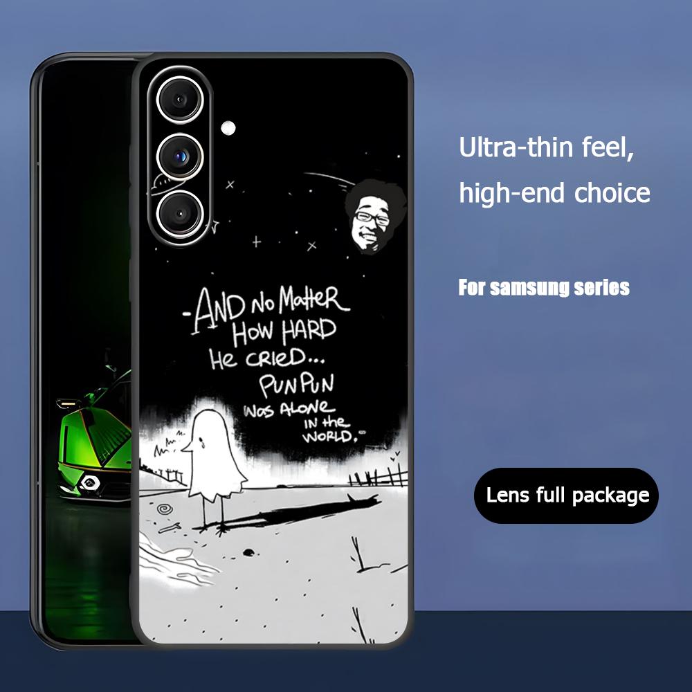 Hot Comics Oyasumi Punpun Phone Case For Samsung Galaxy S25 S24 S23 S22 S21 S20 Plus Ultra Note20 Soft Black