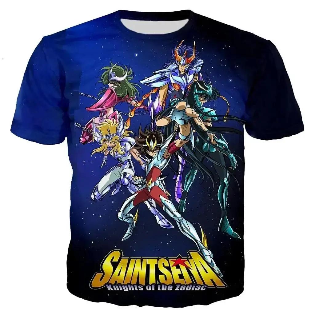 

Saint Seiya T-shirt, fashionable hip-hop anime print 3D men s T-shirt 4XL