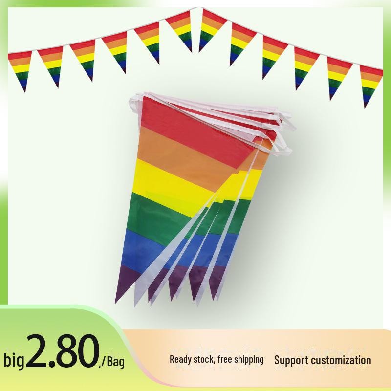 Rainbow Pennant String for Kindergarten, Birthday & Juneteenth Decorations