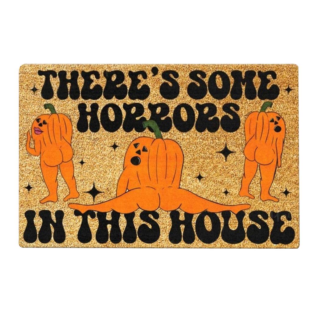 Scary Funny Doormat For Halloween Non-slip Dust-proof Footpad For Home Kitchen Bedroom
