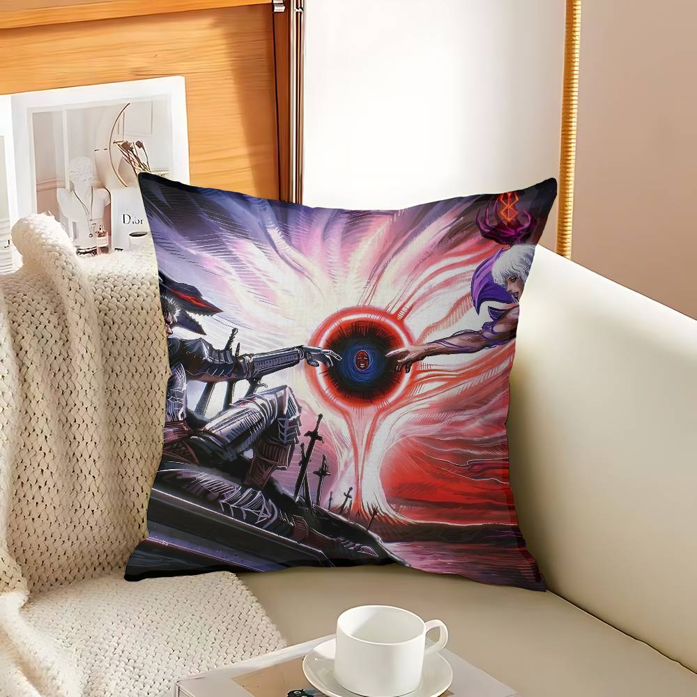 Anime BerserkS Pillow Cushion Cover Pillowcase Living Room Sofa Home Decor Customized