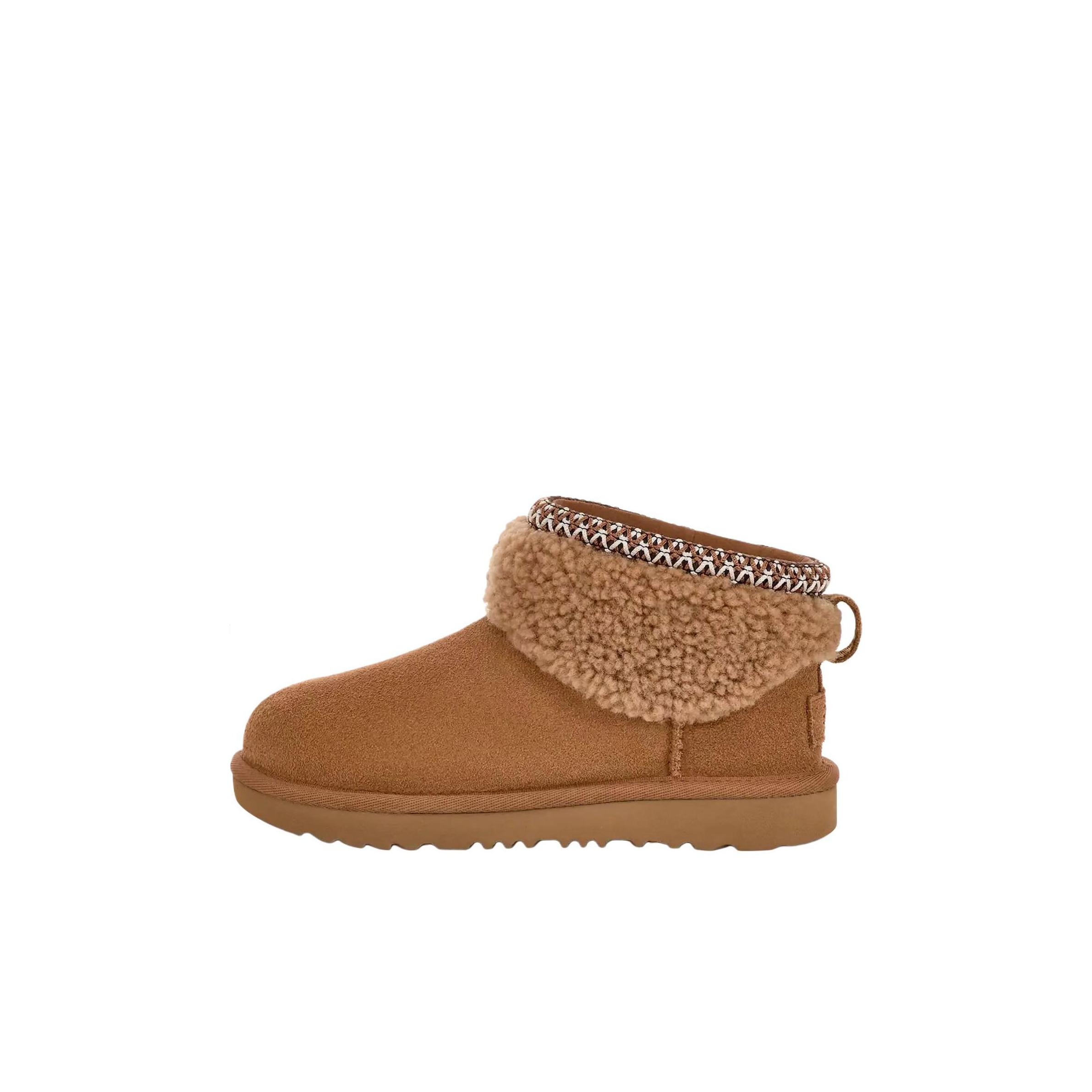 UGG CLASSIC ULTRA MINI Slip Resistant Abrasion Resistant Low top Kids Boots Kids Brown 1157730K-CHE 36
