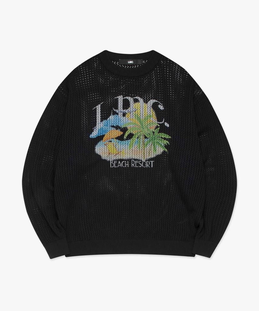 LMC Resort Mesh Knit Sweater Black