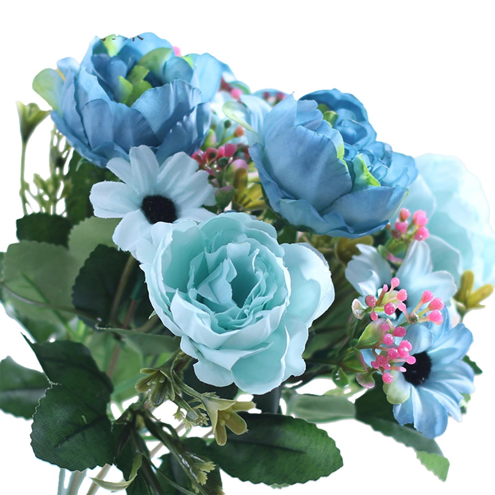 

30 см высококачественные цветы пиона шелковый искусственный букет Babybreaths аксессуары DIY маленькие искусственные цветы ромашки свадебный домашний декор One Size синий