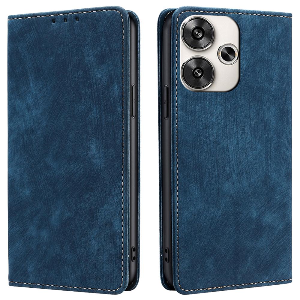 Für Xiaomi Redmi Turbo 3 5G/Poco F6 5G Lederhülle RFID-blockierende Geldbörse Stoßfeste Handyhülle