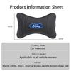 1Pcs Car Seat Memory Foam Headrest Auto Logo Neck Pillow For Ford S MAX Ranger Focus Fiesta Mondeo Kuga Mustang Escort KA C-Max