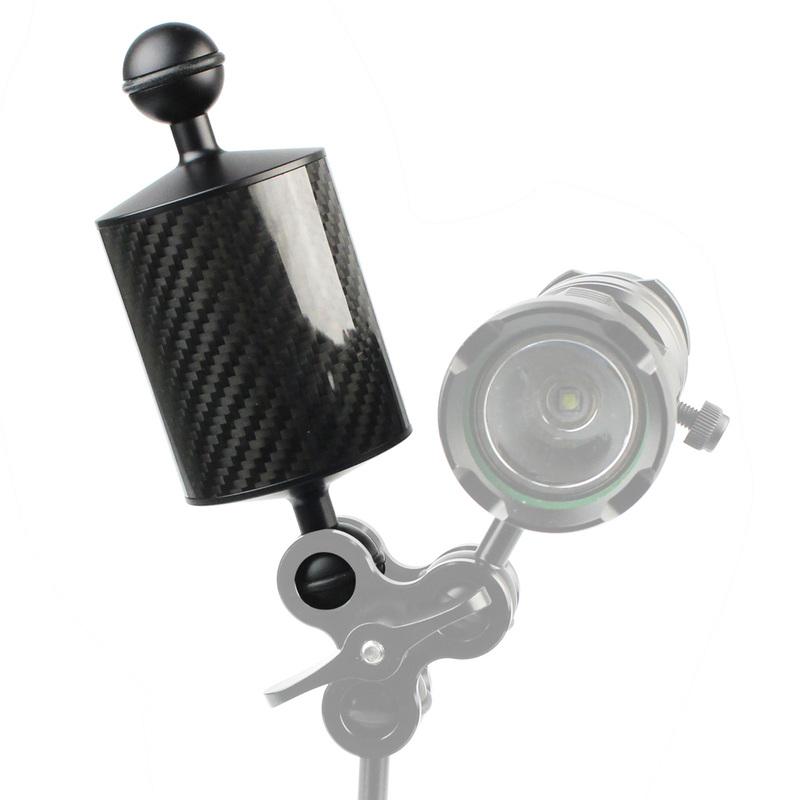 BGNing Float Buoyancy Aquatic Arm Dual Ball Floating Carbon Fiber Arm Diving Camera Underwater Diving Tray for Gopro/Smartphones