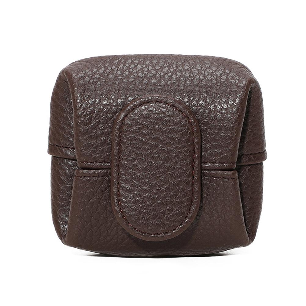 Mini Coin Purse Solid PU Wallets Earphone Storage Bag Casual Leather Storage Bag Coin Pocket Purse for Daily Use