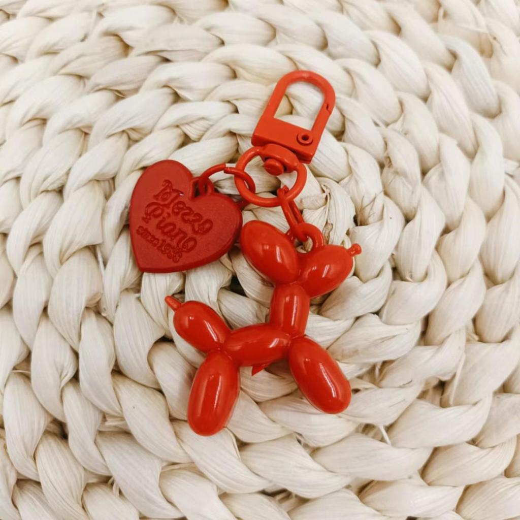 Bubble Dog Keychain: Balloon Dog Pendant, DIY PVC Soft Rubber Jewelry Gift