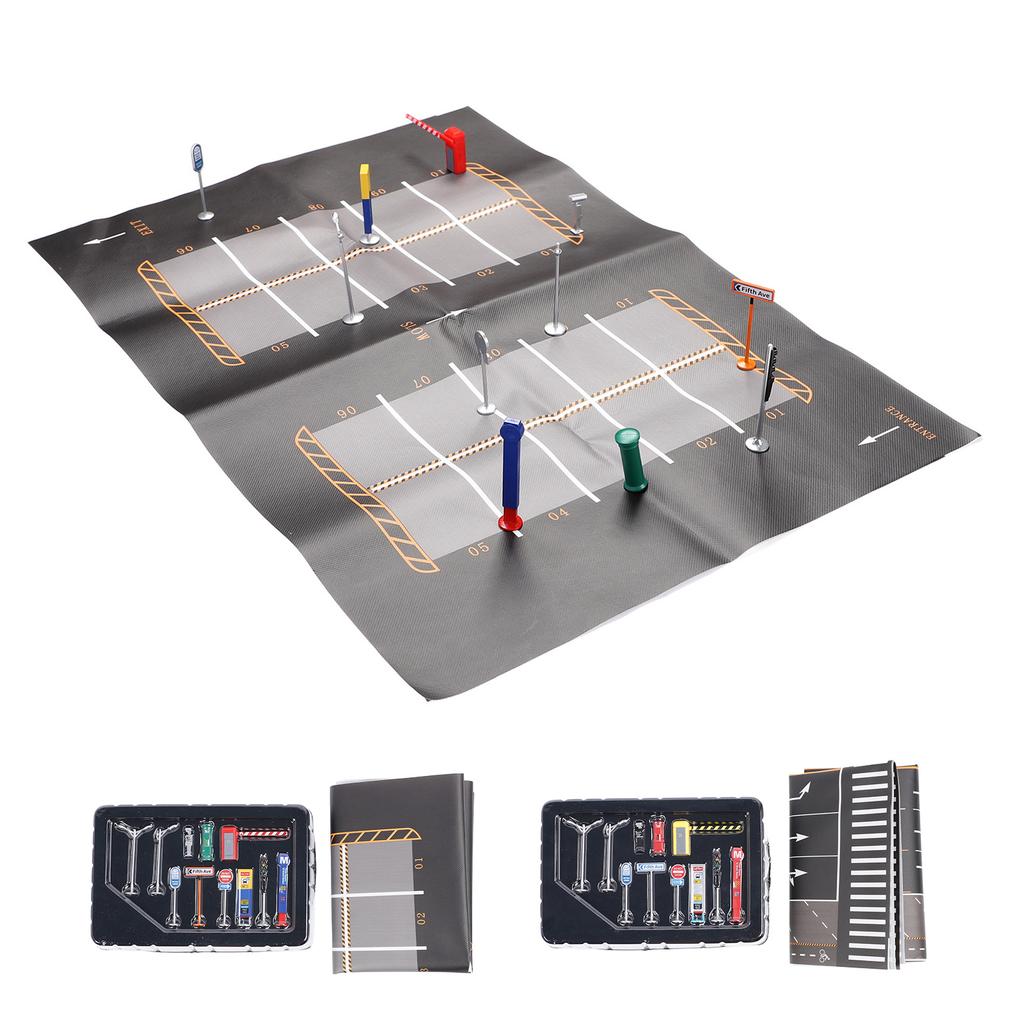 Miniature Traffic Road Model Toy Lifelike Educational Interactive Decorative Miniature Traffic Road