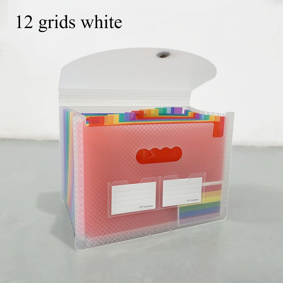 

12/24-compartment flip folder, large-capacity file organizer, standing test paper folder, office supplies, flip file bag