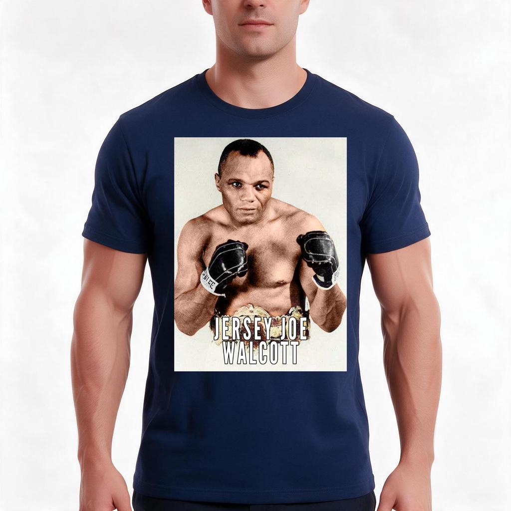 Jersey Joe Walcott Boxing Legend Colorized Tshirt Summer Casual Cotton Tee Oversized Streetwear Tops Vintage Graphic Print