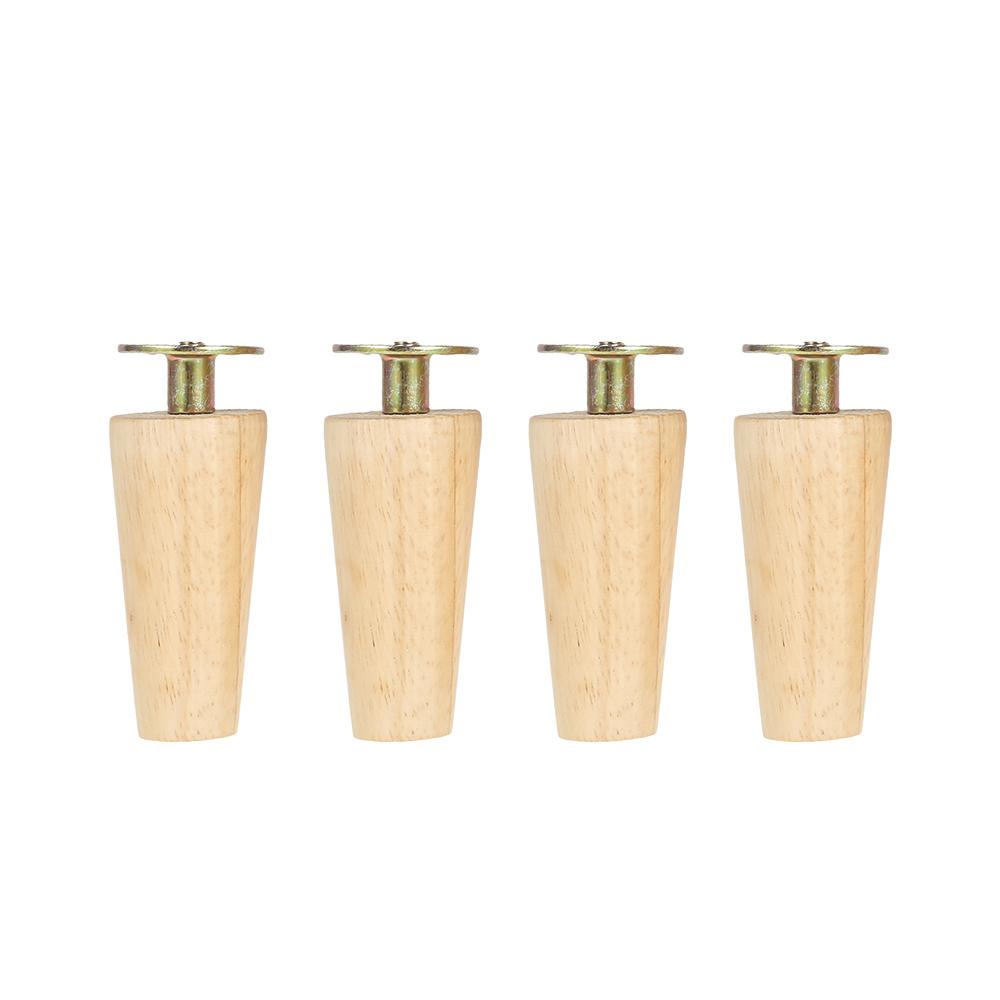 4Pcs Solid Wood Furniture Leg Kit 8/15/20cm Height Furniture Feet Oblique/Straight Table Feet Non-slip Furniture Floor Protector