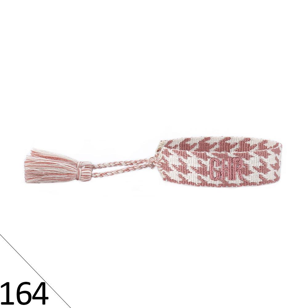 Friendship Letter Bracelet - Hand-Woven Ethnic Style with Polyester Tassels