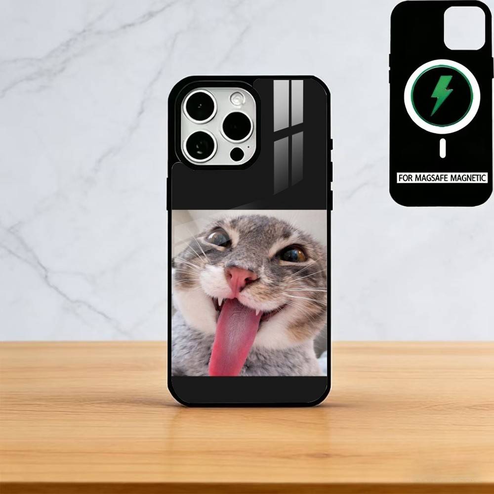 Pet Cat Funny memes Phone Case For iPhone17,16,15,14,13,12,11 Plus,Pro Magnetic with Magsafe Wireless Charging