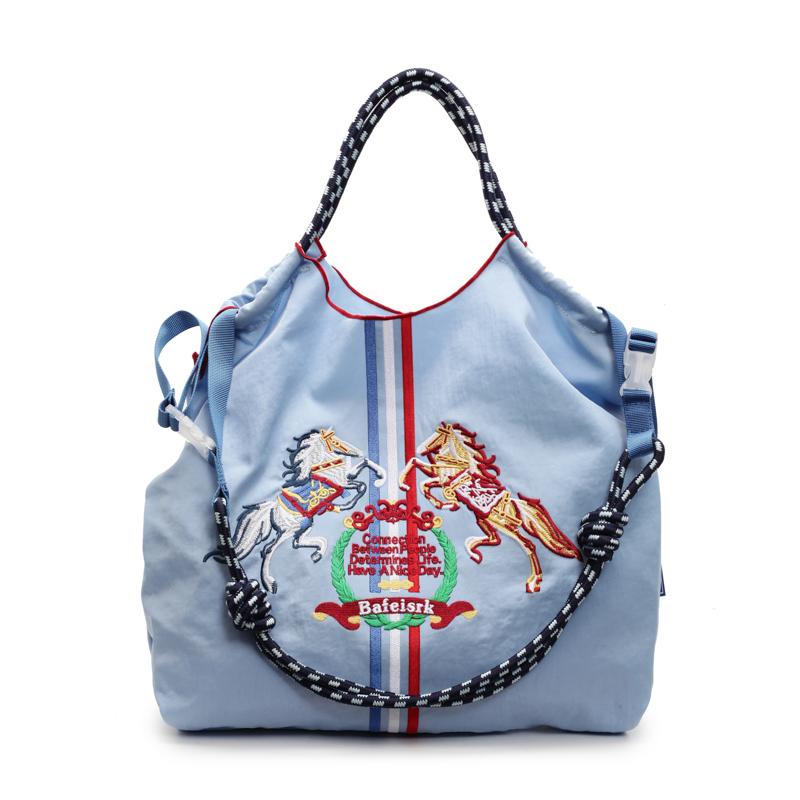 Fashionable Large Capacity Ma'am Canvas Bag  New Cloth Shoulder Tote Bags Drawstring Shopping Handbag Thin Style Canvas Bag