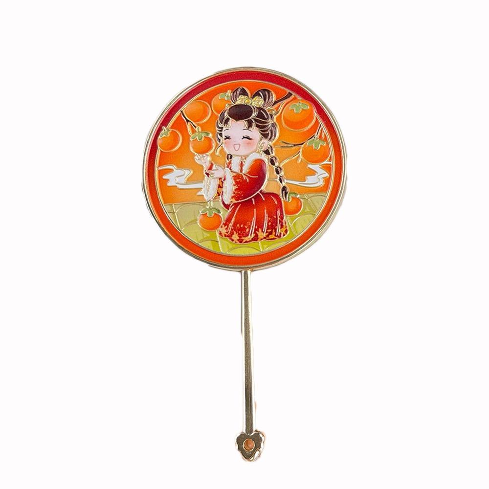 Emboss Cosmetic Mirror Portable Makeup Mirror Souvenir Chinese-style Handheld Mirror  Makeup