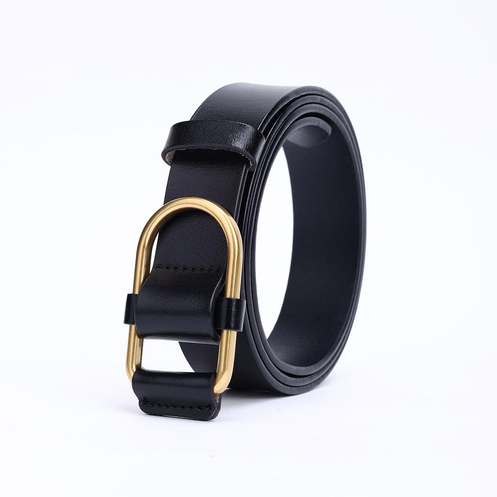 New Women'S Belt Double-Sided Leather High-Quality Pin Buckle Waist Thin Belt With Dress Cowhide Belt Women
