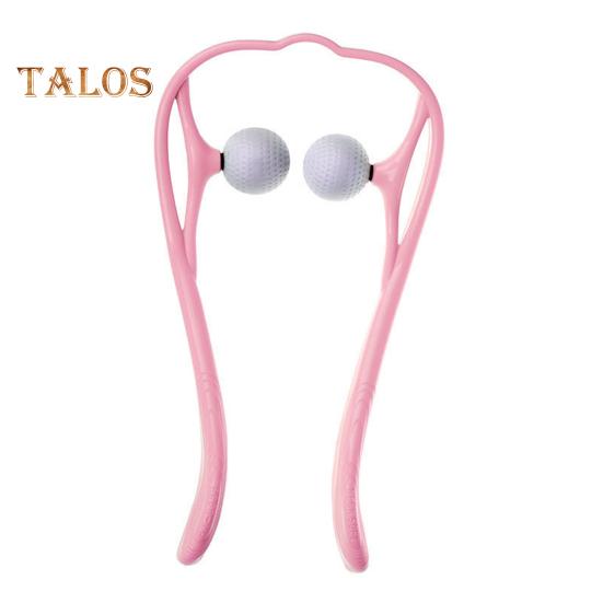 

Массажер для шеи и плеч для дома, офиса, путешествий, глубоких триггерных точек, ручной массажер, регулируемые массажные шарики для глубоких мышц тканей розовый