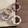 Korean Style Elastic Hair Ties: Durable, No-Damage, Leather Covered, Seamless Bands for Women.