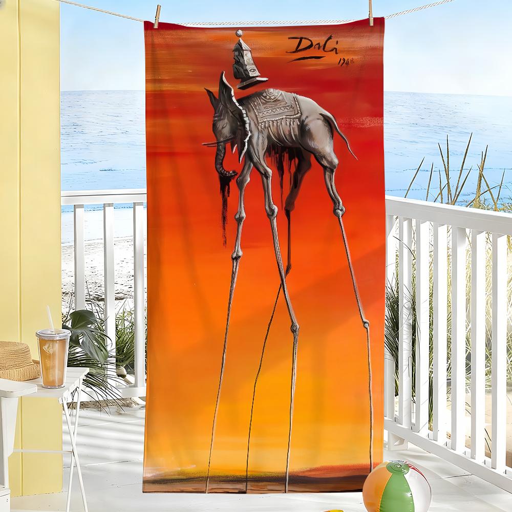

Salvador Dali Pop Art Towel Soft Pool Gift For Travel Gym Shower Camping Quick Dry Sports Large Beach Towels W30*H60(CM)