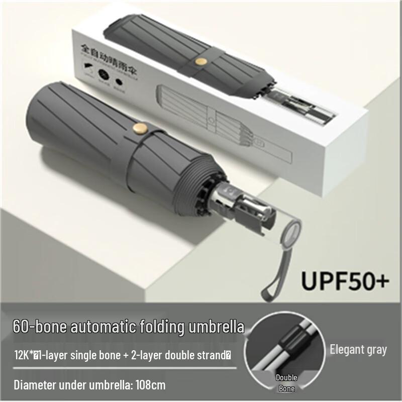 Ximengyuan 60-Rib Automatic UV Sun & Rain Umbrella