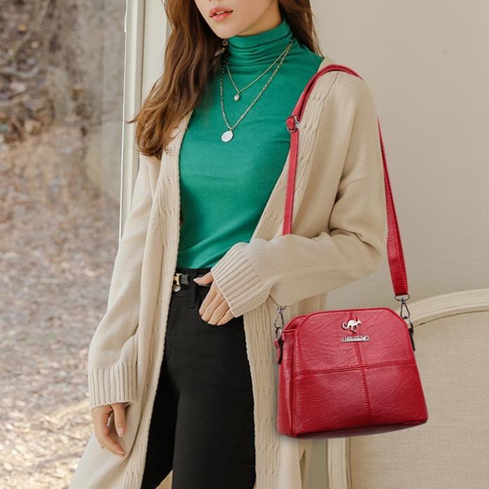 Women's New Shoulder Bag with Large Capacity, Fashionable Solid Color, Middle-aged Women's Mother Bag, Small Square Bag, Crossbody Bag