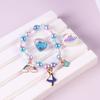 [Entregando Amor E Paz] 6-Piece Accessory Set, Blue, Princess Transformation, Necklace, Ring, Earrings, Bracelet, Cosplay, Girl (Blue)