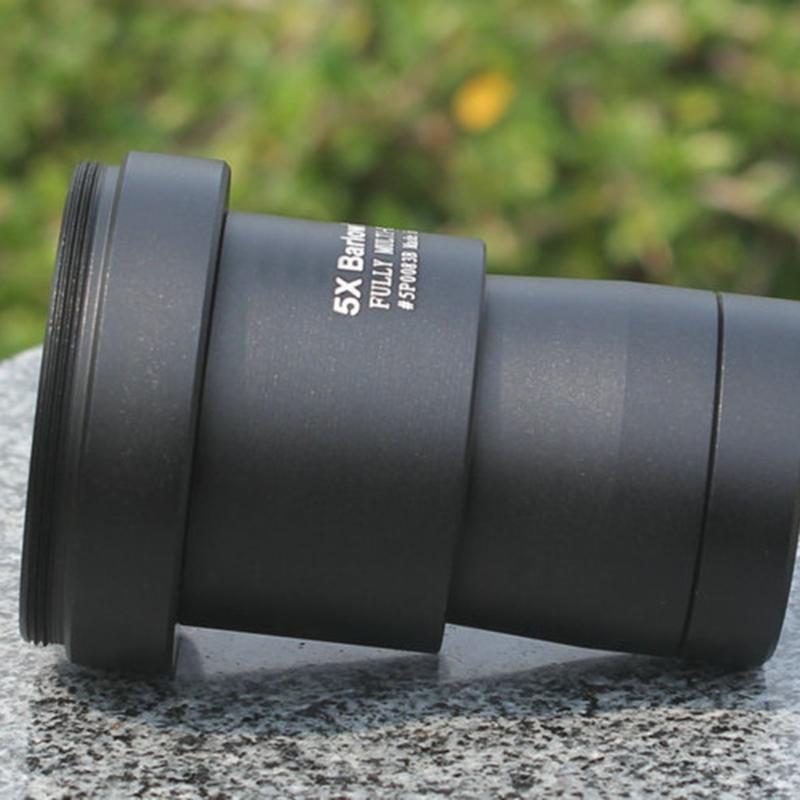 5Xs Barlow Lens 1.25" Metal Fully Coated Focal Length Extender for Astronomical Telescopes with Camera Thread Accessories