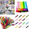 Pcs 100 Colorful Plush Root Twisting Rod Soft Felt Wire Strips Diy Decorations