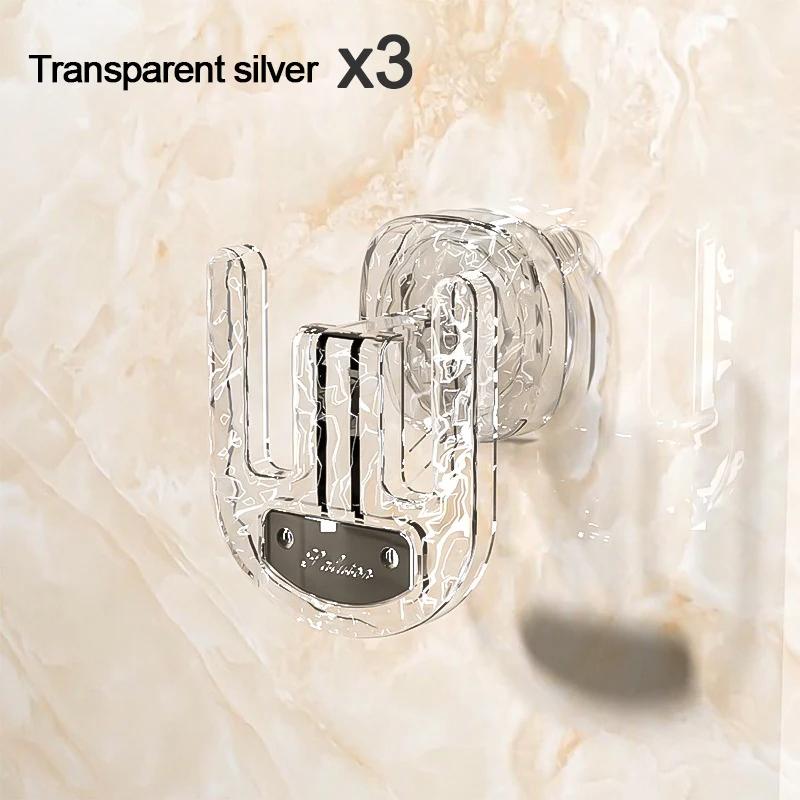 

Настенная вешалка для тапочек, крючок без проколов для обуви, присоска, полка для хранения обуви, крючок для хранения тапочек в ванной 3pcs прозрачный