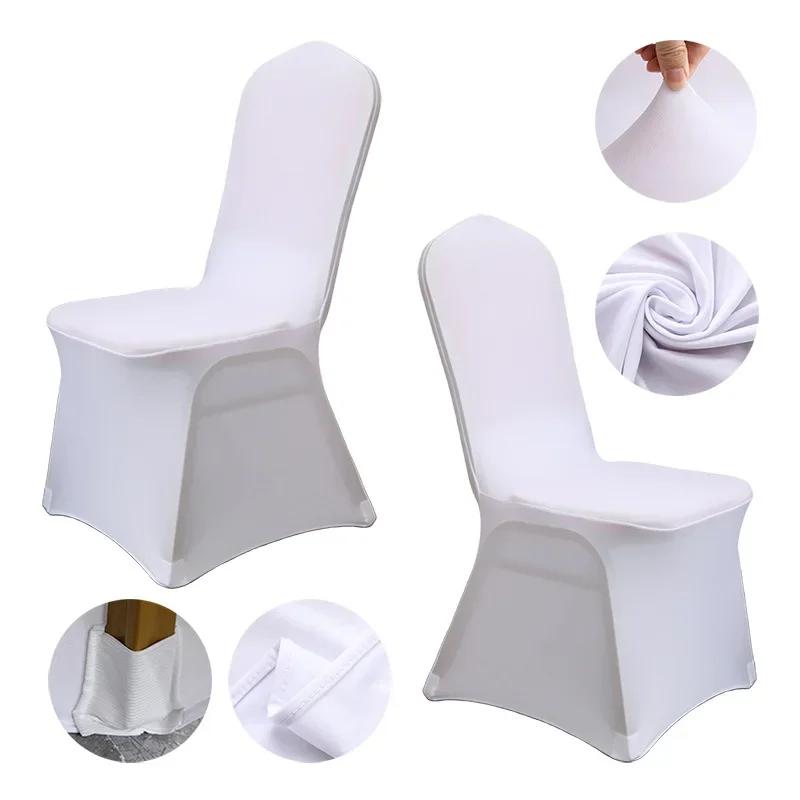

Chair Cover Spandex Wedding Universal Stretch Elastic Birthday Party Hotel Banquet Dining Room Washable Thick Quality