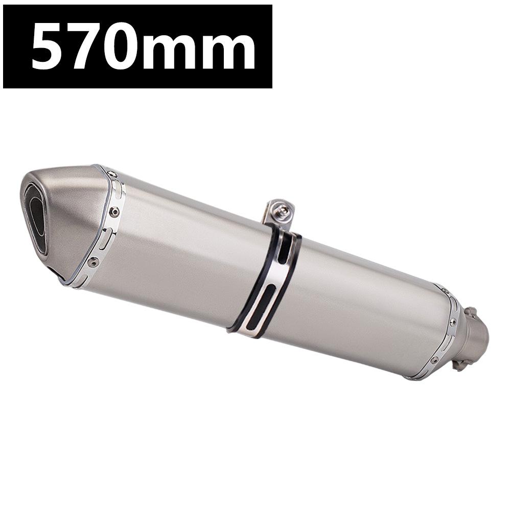 Hexagonal Stainless Steel Motorcycle Muffler for 51mm Exhaust - Easy Non-Destructive Installation