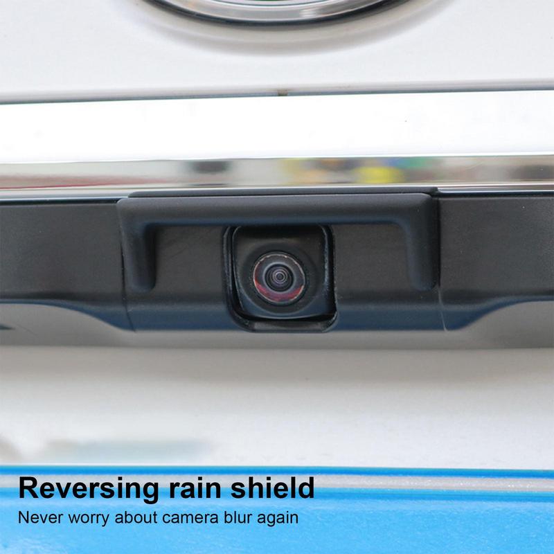 Car Rainproof Rear Camera Cover Anti Rain Cover Automobile Waterproof Shield Trim Cover Sticker Rainshield With Strong Adhesive