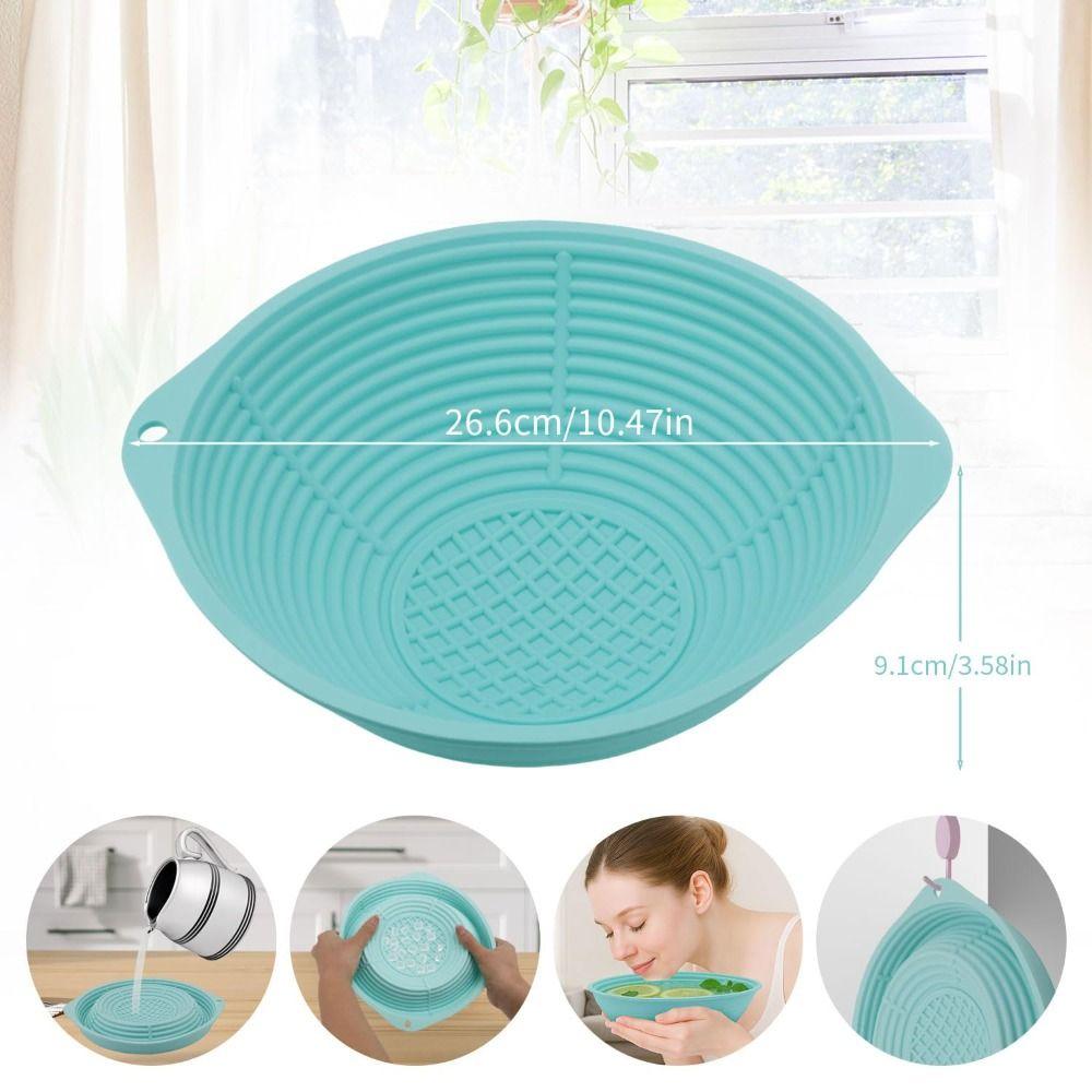 Silicone Face Bowl for Ice with Ice Grid Cold Plunge Washbasin for Skin Tightening