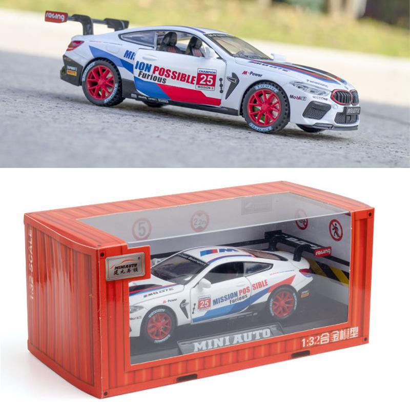 1/32 Scale M8 GET Diecast Car Model Toy, Pull Back Toy Vehicle with Sound and Light for Kids Toddler Boys Girls Gift Collection