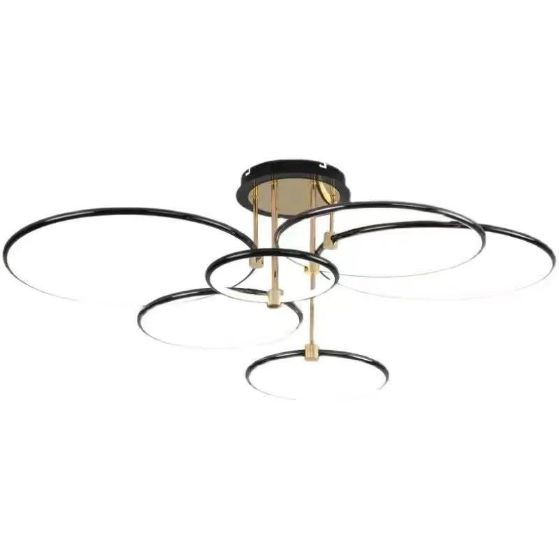 Modern minimalist led chandelier light luxury art gold circle livingroom restaurant bedroom kitchen home decor hanging Lights