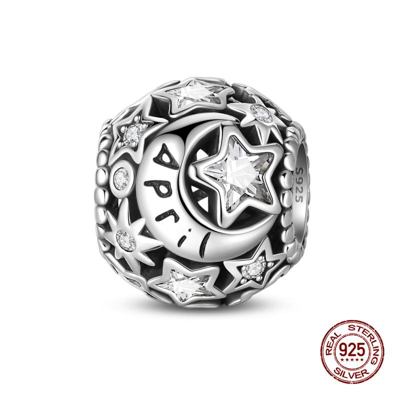 New In 12 Birthstones Beautiful Charms Beads Fits 3Mm Original Bracelet Copper Women Necklace Diy Charms Fine Jewelry Gifts