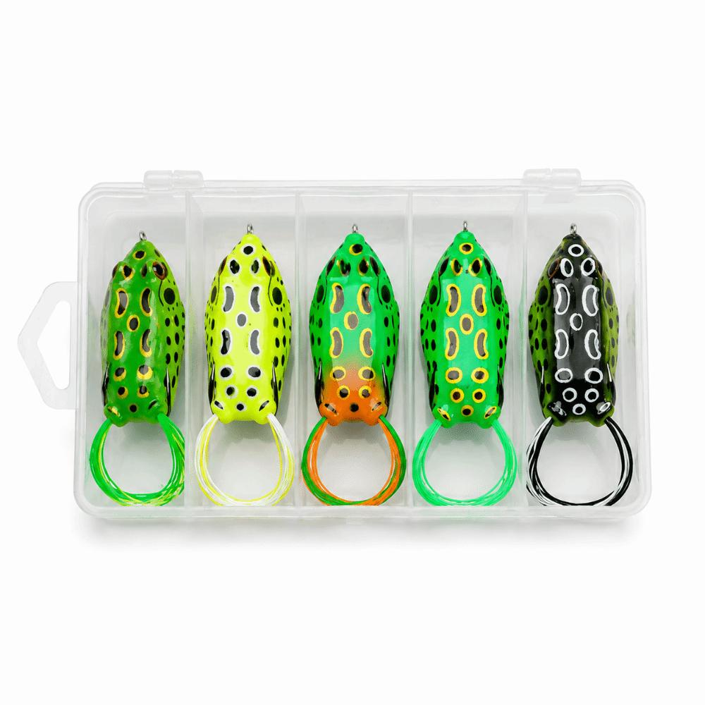5PCS 5.5cm 12g Frog Crankbait Lures PVC Fishing Baits Durable Topwater Frog Lures For Snakehead