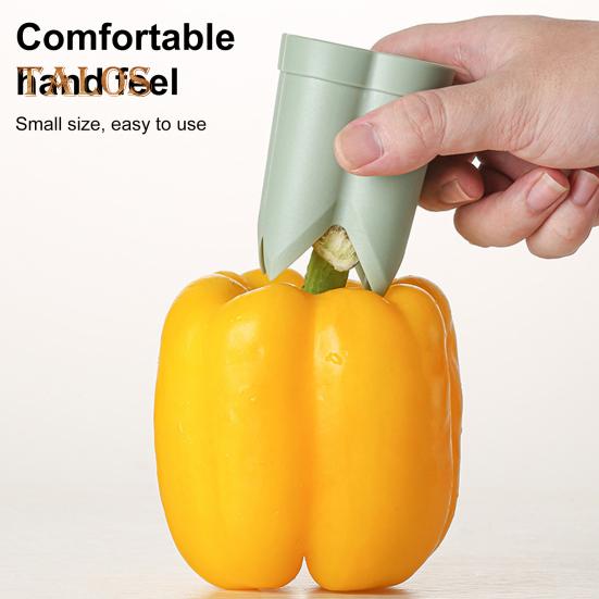 Pepper Corer 2 In 1 Bell Pepper Core Remover Kitchen Utensil Twist And Pull Seeds Remover for Vegetables Fruits