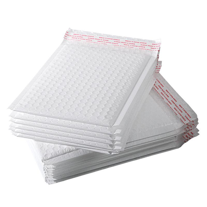 140g Thick Matte Bubble Envelope, White Clothing Packaging, Shockproof Foam Bag